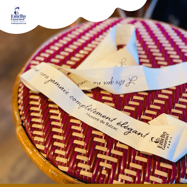 Beige Ribbon printed with FRENCH SLOGAN - pack of 2