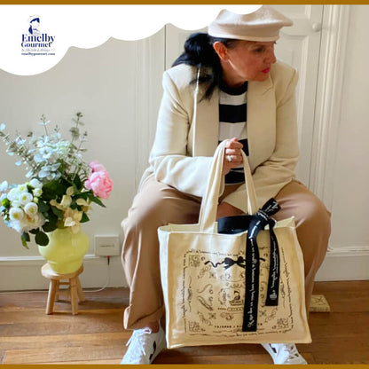 "Barsky" Parisian style, cream tote bag